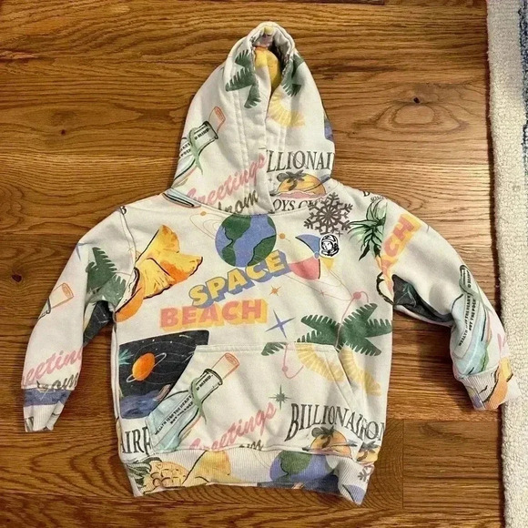 Kids Toddler BILLIONAIRE BOYS CLUB BB UTOPIA HOODIE (Whisper White) 2T - Picture 1 of 8